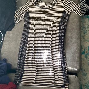 Mid length striped dress
